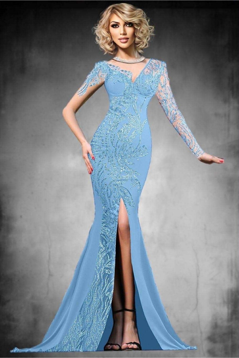 ROCHIE LUNGA ELEGANTA CU DANTELA