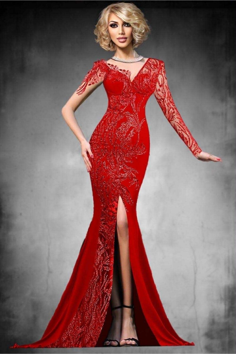 ROCHIE LUNGA ELEGANTA CU DANTELA