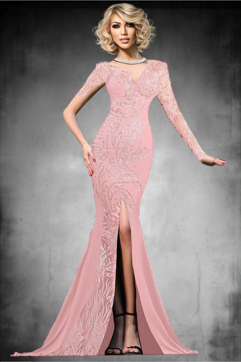 ROCHIE LUNGA ELEGANTA CU DANTELA