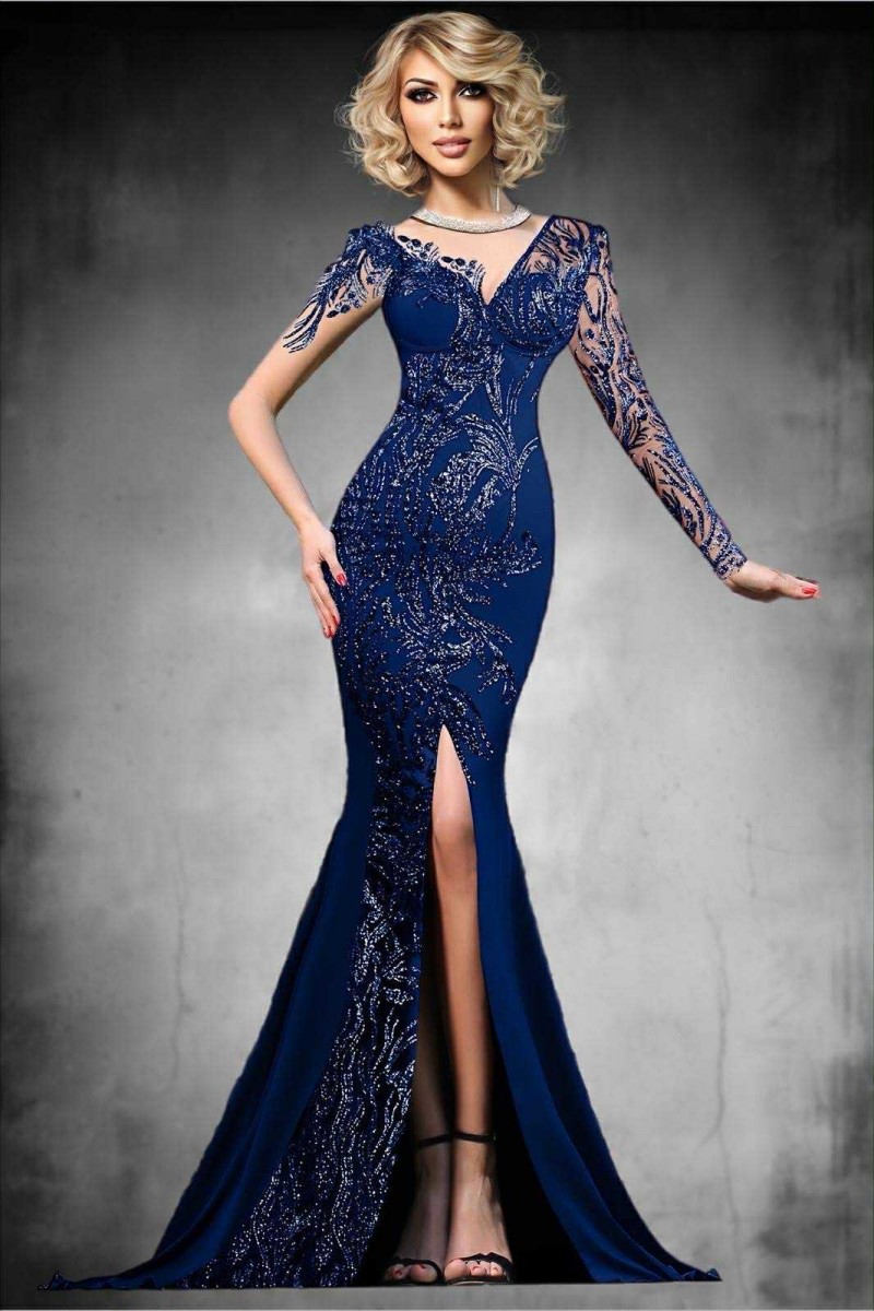 ROCHIE LUNGA ELEGANTA CU DANTELA
