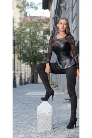 BLUZA CU ACCESORIU METALIC