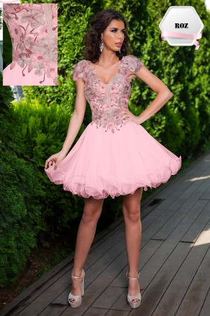ROCHIE BRODERIE CU FLORI