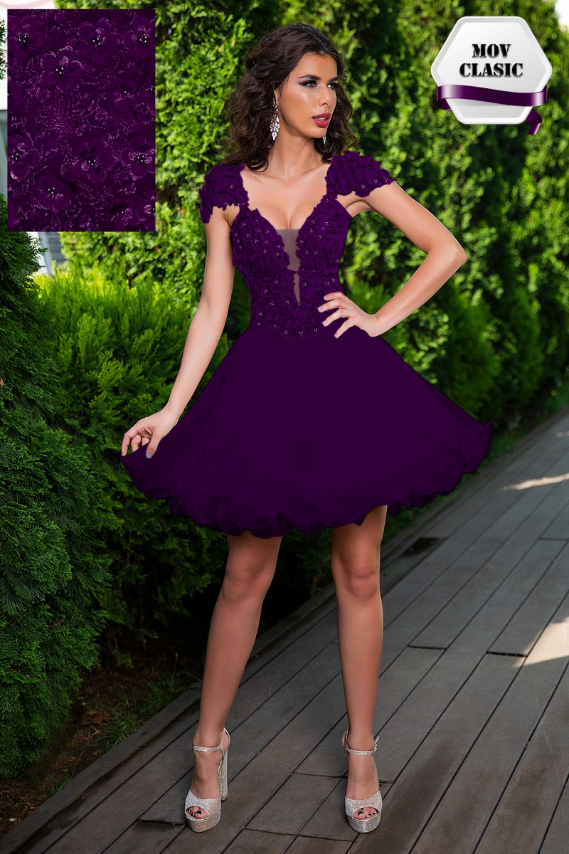 ROCHIE BRODERIE CU FLORI