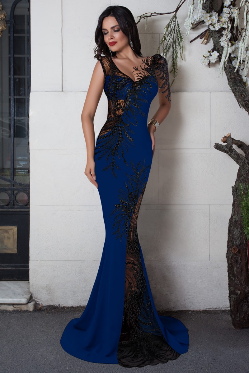 ROCHIE LUNGA BRODERIE NEAGRA