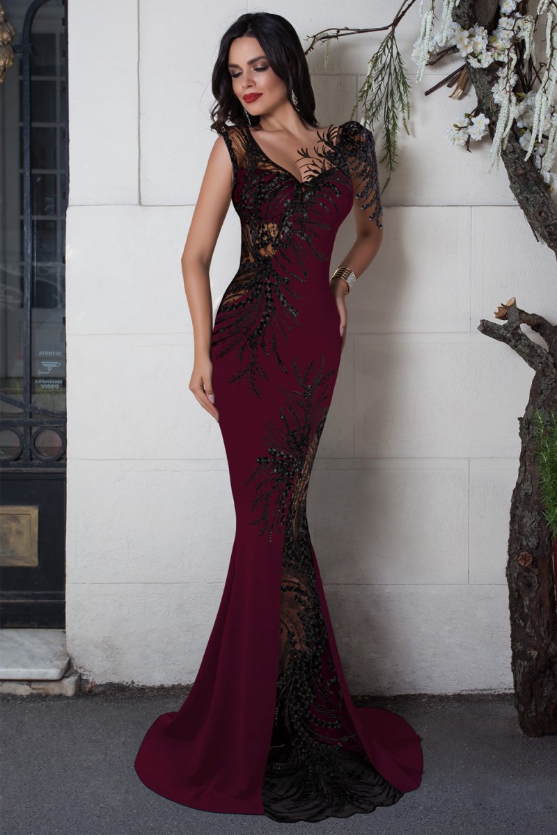 ROCHIE LUNGA BRODERIE NEAGRA