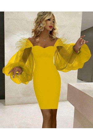 ROCHIE CU MANECI TULLE