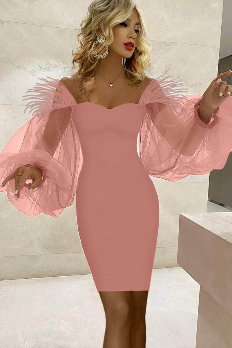 ROCHIE CU MANECI TULLE