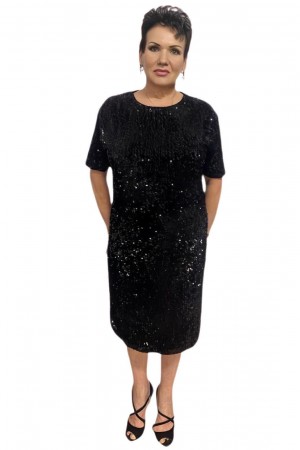 ROCHIE ELEGANTA PAIETE PE CATIFEA MASURI MARI