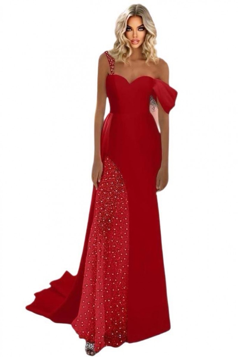 ROCHIE ELEGANTA CREP SI TULLE CU PIETRE SI PAIETE