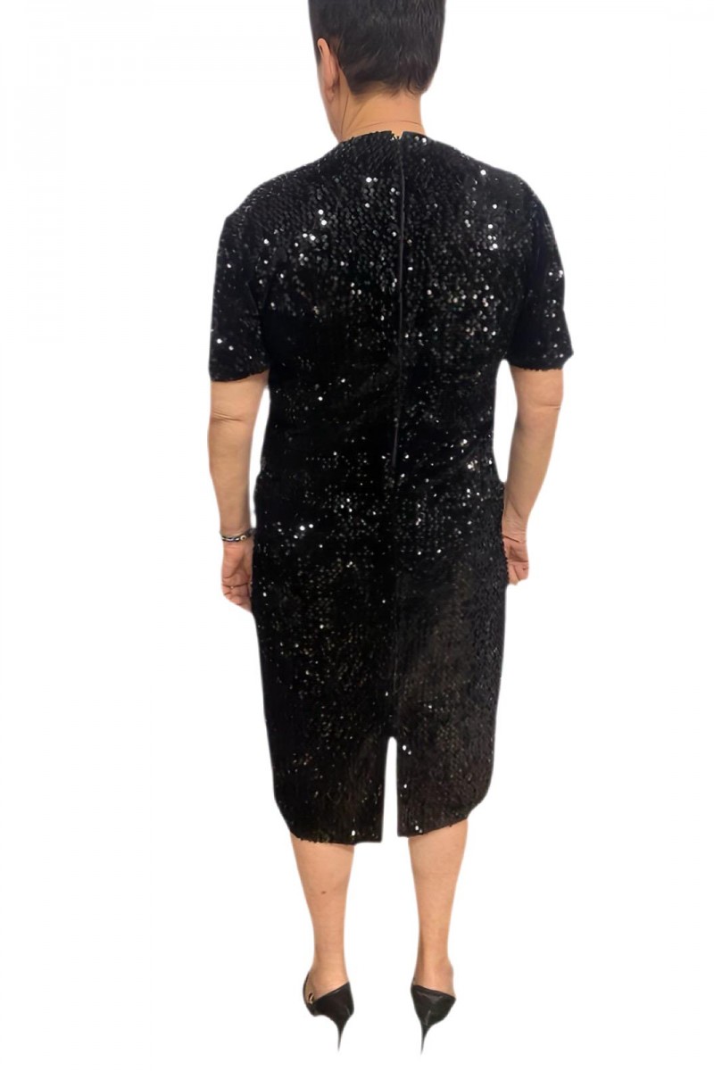 ROCHIE ELEGANTA PAIETE PE CATIFEA MASURI MARI
