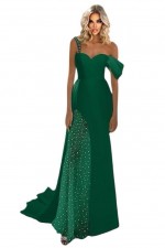 ROCHIE ELEGANTA CREP SI TULLE CU PIETRE SI PAIETE