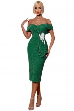 ROCHIE ELEGANTA PAIETE PE CATIFEA CU ACCESORIU