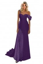 ROCHIE ELEGANTA CREP SI TULLE CU PIETRE SI PAIETE