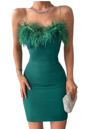 ROCHIE ELEGANTA CU PENE LA BUST
