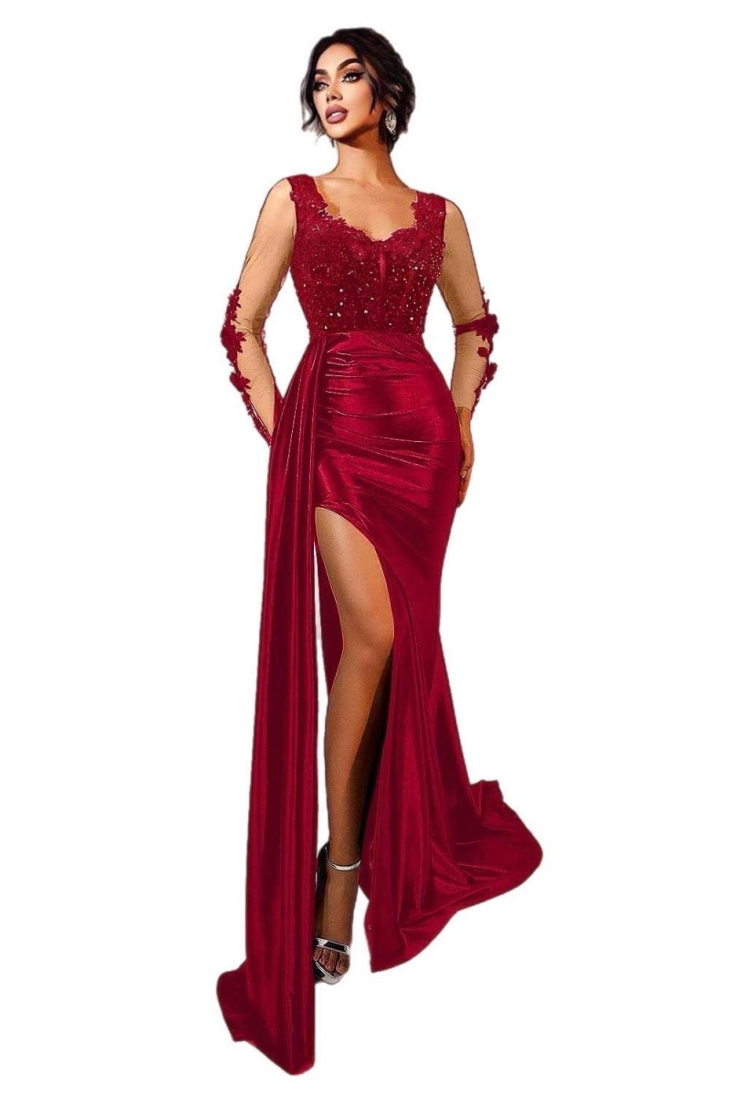 ROCHIE LUNGA ELEGANTA CU DANTELA