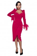 ROCHIE ELEGANTA CU PENE LA MANECA