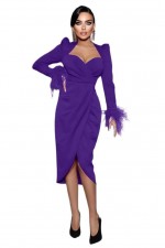 ROCHIE ELEGANTA CU PENE LA MANECA