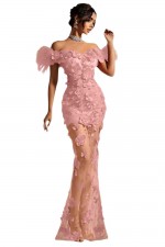 ROCHIE LUNGA CU FLORI MARI 3D