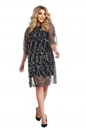 ROCHIE ELEGANTA CU FRANJURI PAIETE MASURI MARI