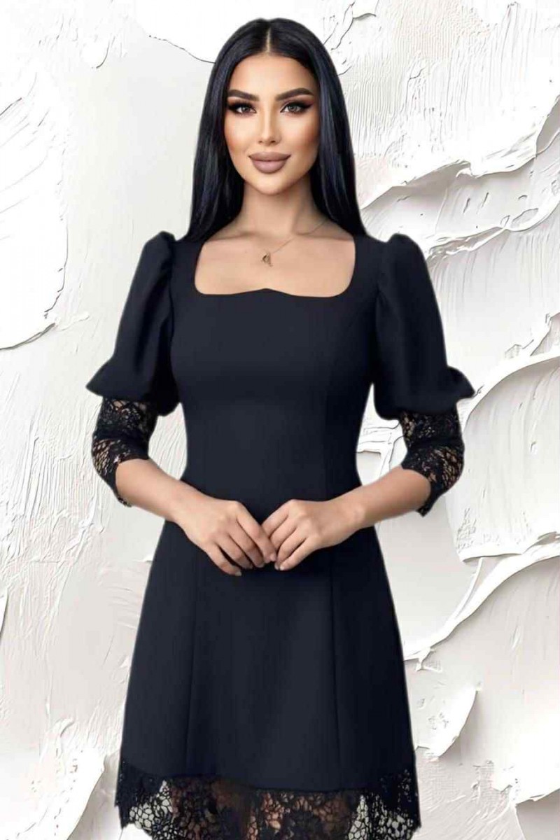 ROCHIE ELEGANTA CREP SI DANTELA CHANTILY