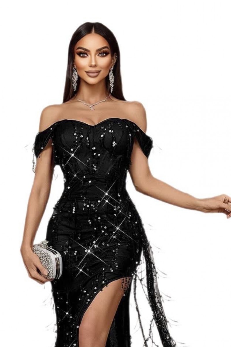 ROCHIE SCURTA CU FRANJURI PAIETE
