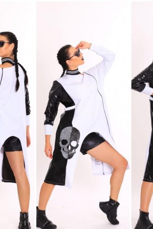 BLUZA ASIMETRICA CU COLTURI