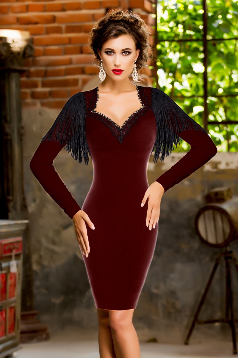 ROCHIE CONICA CU FRANJURI UMERI