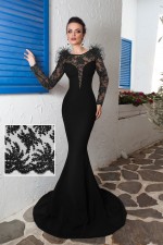 ROCHIE LUNGA CU MANECI DIN BODERIE FINA