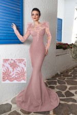 ROCHIE LUNGA CU MANECI DIN BODERIE FINA