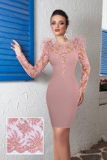 ROCHIE SCURTA CU MANECI DIN DANTELA FINA