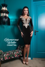ROCHIE CONICA CU APLICATIE DE DANTELA