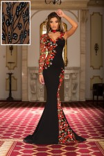 ROCHIE ELEGANTA ROSU+NEGRU