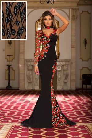 ROCHIE ELEGANTA ROSU+NEGRU