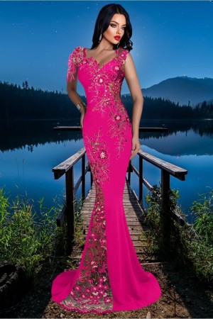 ROCHIE ELEGANTA CU FLORI 3D COLORATE