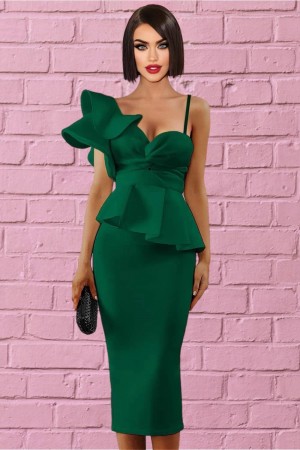 ROCHIE ELEGANTA CU VOLAN TALIE