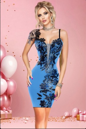 ROCHIE ELEGANTA CU APLICATIE BRODERIE