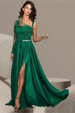 ROCHIE ELEGANTA CU FUSTA TAFTA SI BUST BRODERIE