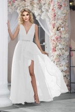 ROCHIE ELEGANTA ASIMETRICA CU ACCESORIU TALIE
