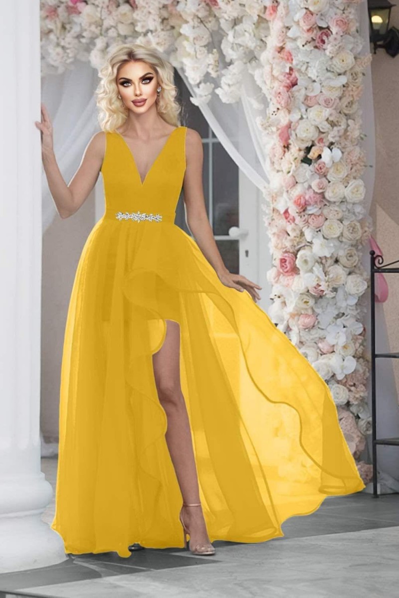 ROCHIE ELEGANTA ASIMETRICA CU ACCESORIU TALIE