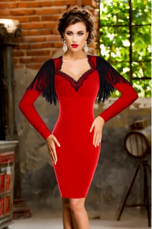 ROCHIE CONICA CU FRANJURI UMERI