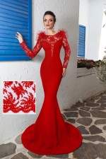 ROCHIE LUNGA CU MANECI DIN BODERIE FINA
